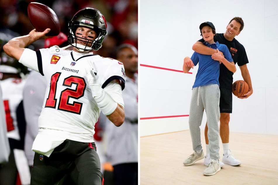 Could NFL legend Tom Brady's (l.) son Jack Brady become the next great quarterback?
