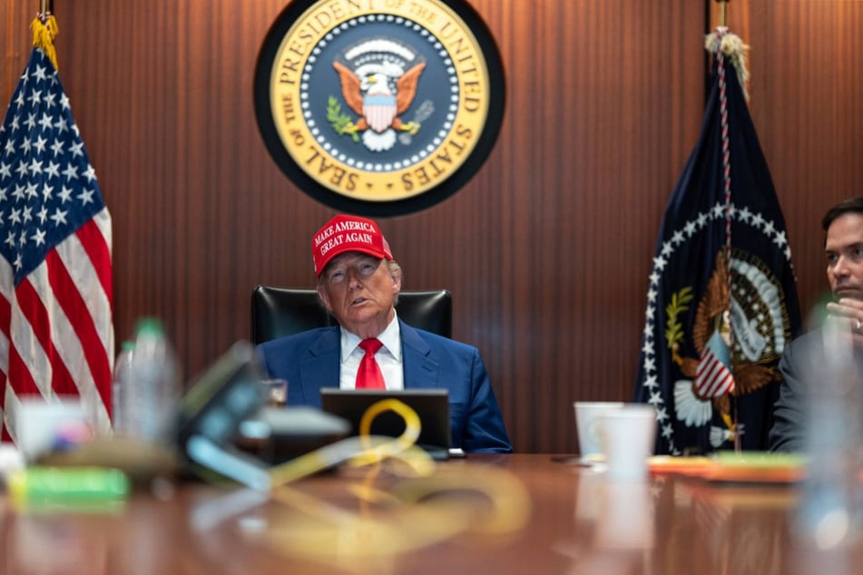 US-Präsident Donald Trump (79) im Situation Room des Weißen Hauses in Washington.