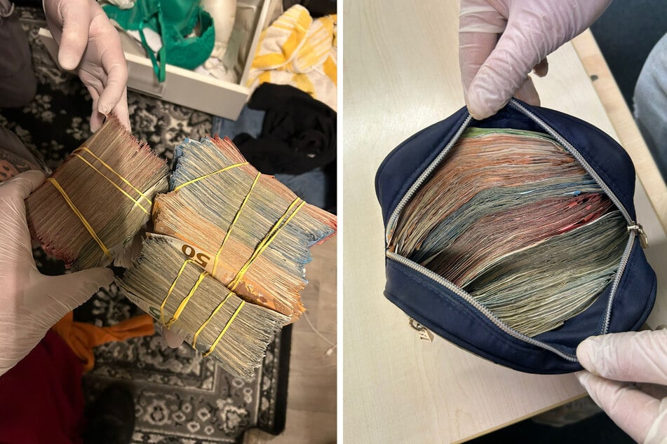 Beute wie im Film: Die Ermittler stießen auf Zehntausende Euro in Bar.