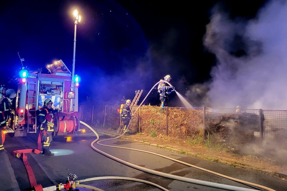 Auf dem Gelände eines Meißner Demokratie-Vereins wurde am Sonntagabend eine Hecke in Brand gesteckt.