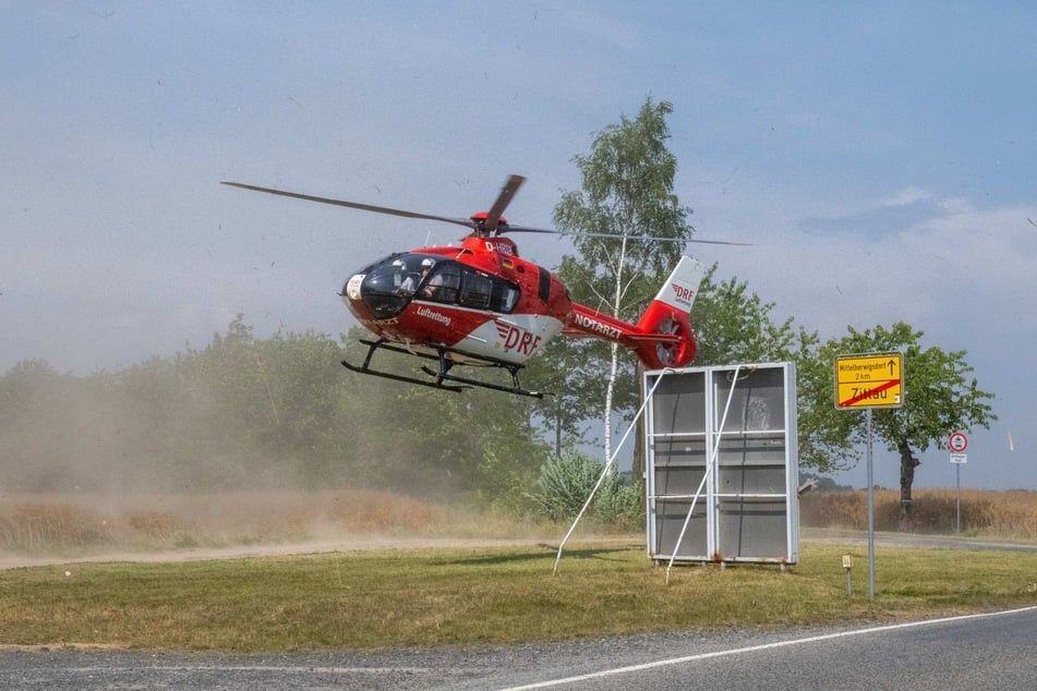 Ein Rettungshubschrauber kam zum Einsatz.