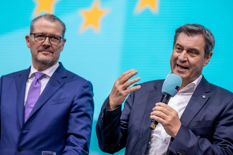 Sind sich bei der Mütterrente nicht einig: Arbeitgeber-Präsident Rainer Dulger (61, l.) und CSU-Chef Markus Söder (58).