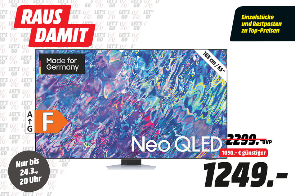 65-Zoll Samsung-Fernseher für 1.249 statt 2.299 Euro.