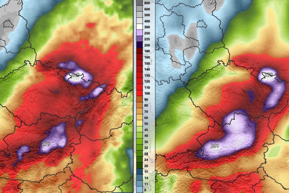 Über Österreich und Tschechien soll Tief "Anett" extrem viel Regen bringen.