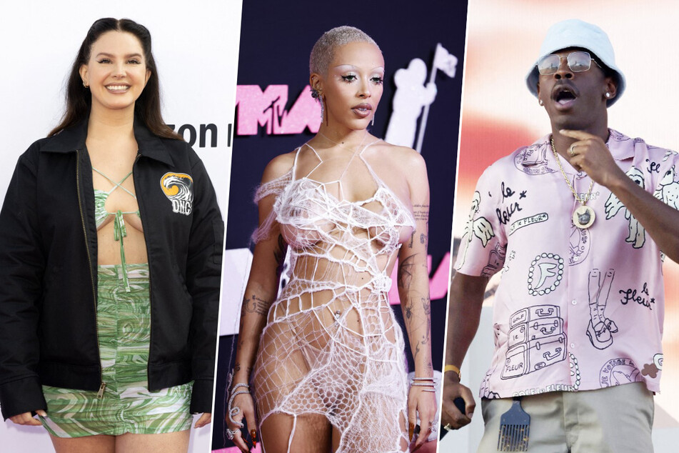 From l. to r.: Lana Del Rey, Doja Cat, and Tyler, the Creator are headliners at the 2024 Coachella music and arts festival in Indio, California.