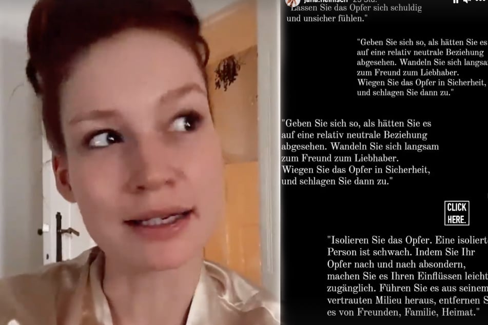 Jana Heinisch (26) in ihrer Instagram-Story.