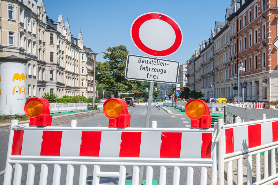 Baustellen Chemnitz: Monatelange Vollsperrung auf Chemnitzer Kaßberg