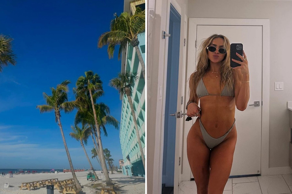 In a viral Instagram post, Hanna Cavinder treated fans to a sneak peek of her whirlwind weekend in the Sunshine State on the beach.