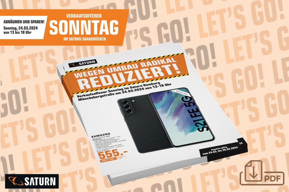 Weitere Angebote beim verkaufsoffenen Sonntag bei Saturn in Saarbrücken.