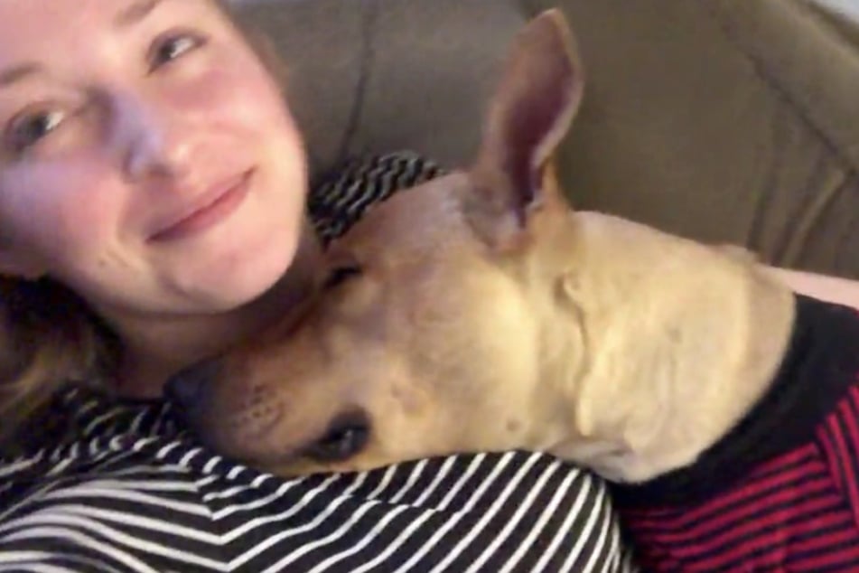 This woman and her dog are so cute, you'll have to smile