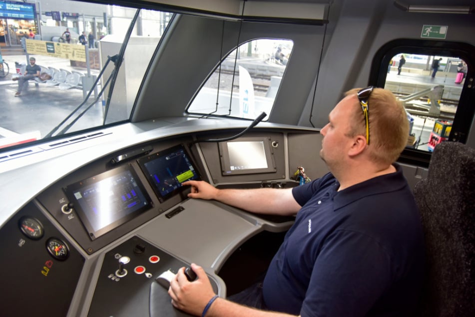 Ein Blick ins Zug-Cockpit.