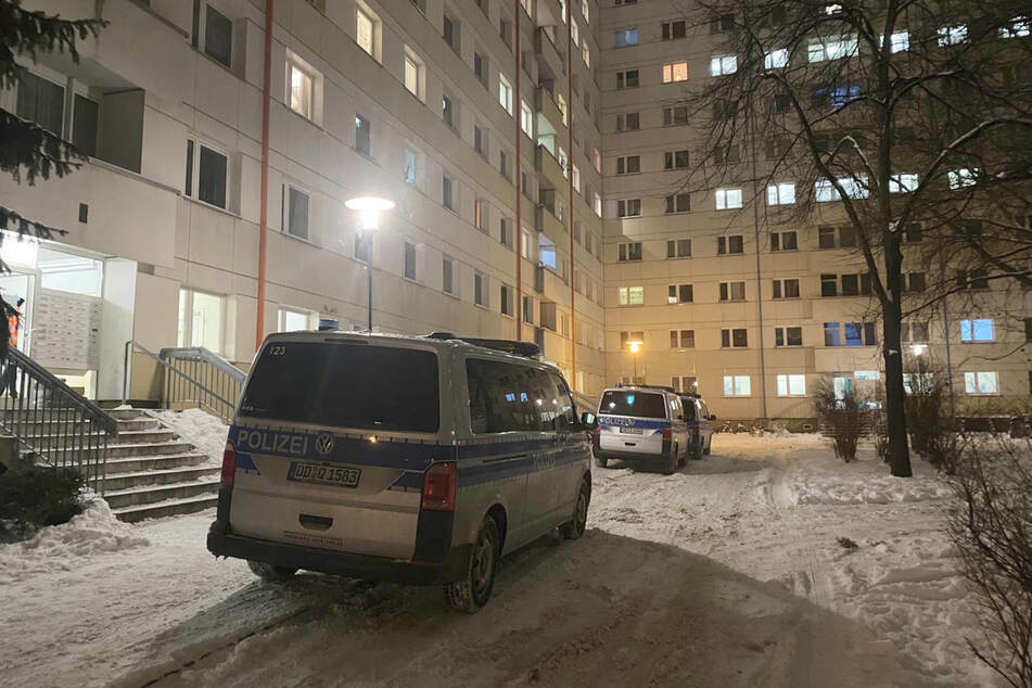 Die Polizei während des Einsatzes im Februar auf der Budapester Straße.