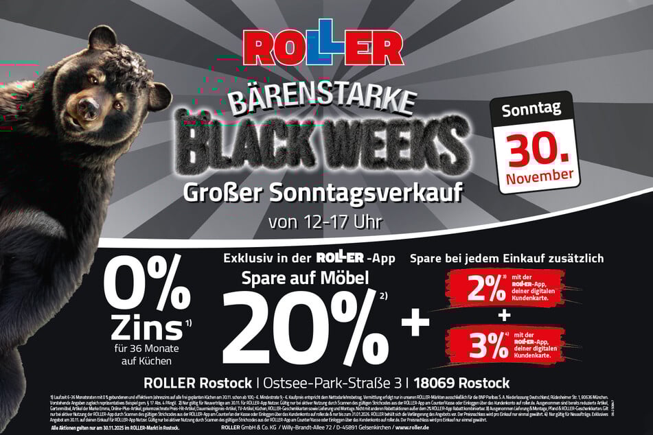Black Weeks: Großer Sonntagsverkauf am 30.11.2025.