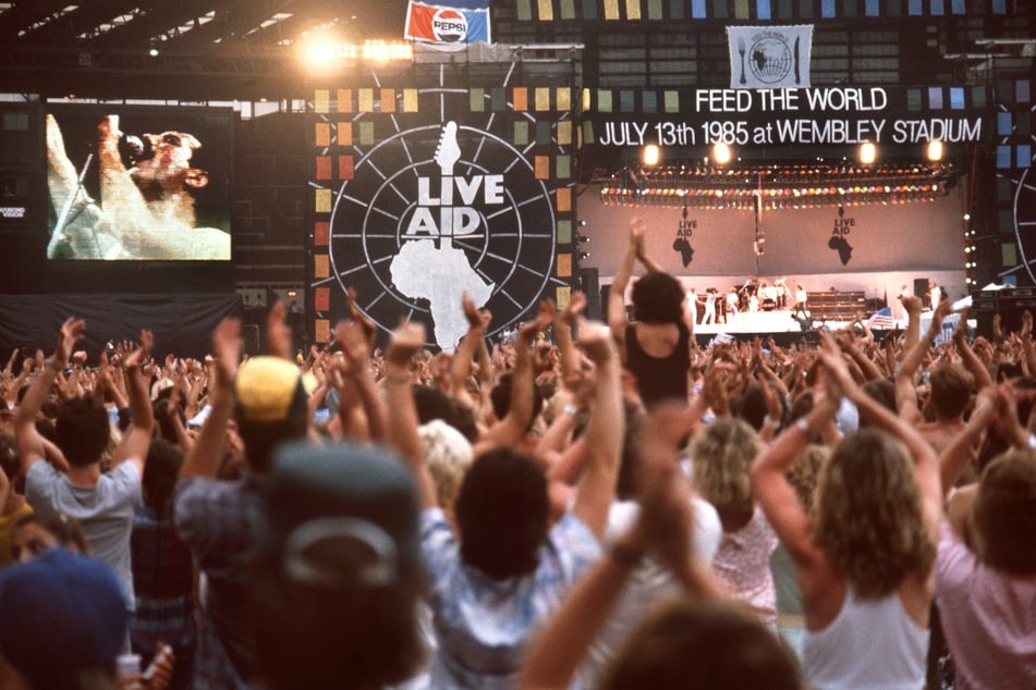 Viele internationale Topstars traten beim Live Aid-Konzert 1985 auf.