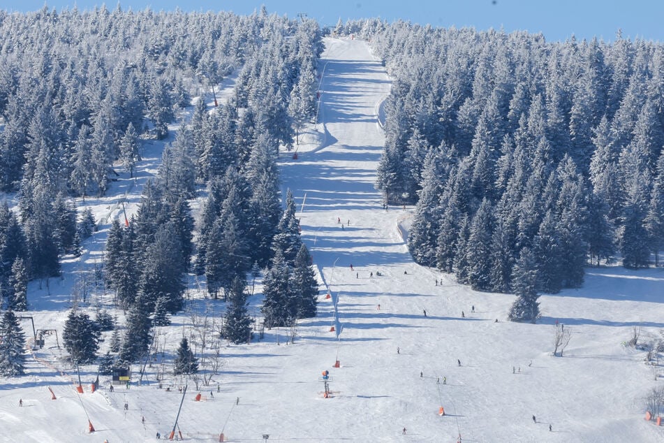 Die Pisten im Erzgebirge sind gut präpariert.