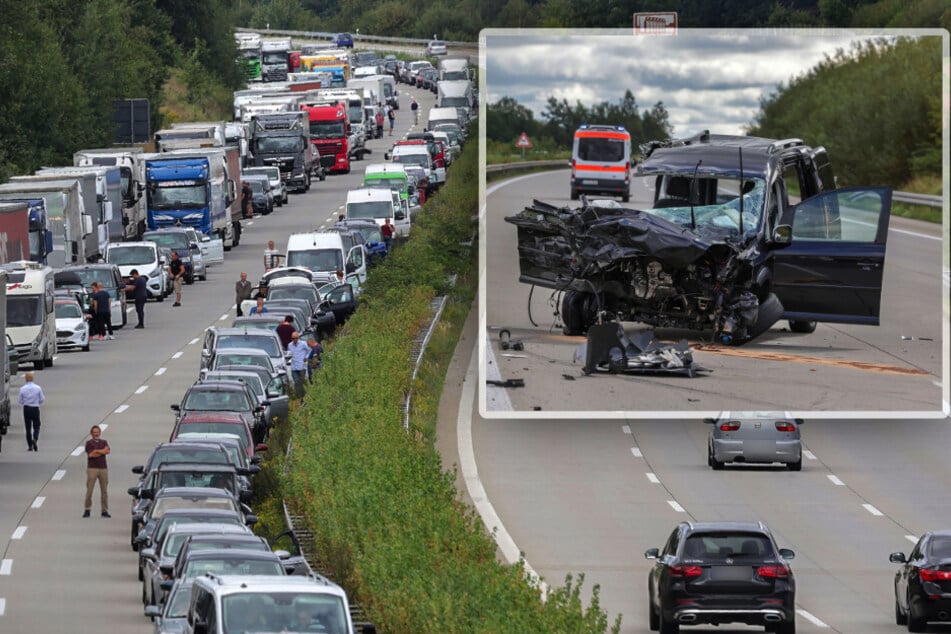 Unfall A4: Stundenlange Sperrung auf A4: Autodieb baut Unfall, VW kracht in Stauende