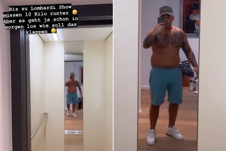 Pietro Lombardi (29) zeigt sich oberkörperfrei bei Instagram und bemängelt seine Figur.