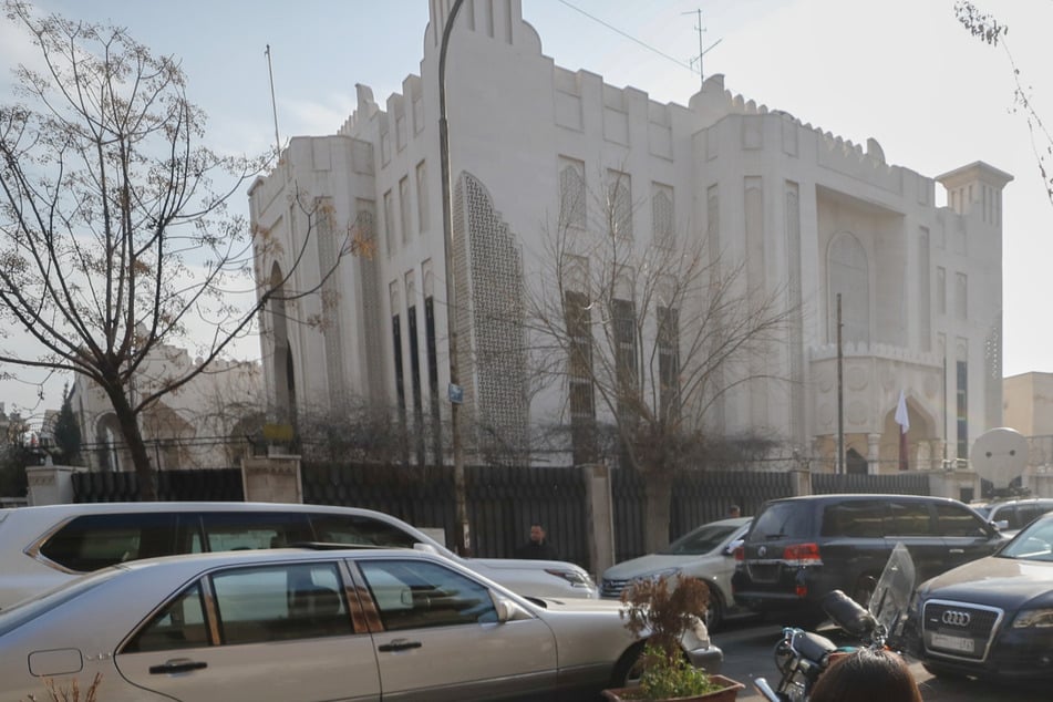 Die neu eröffnete Botschaft von Katar in Damaskus, Syrien.