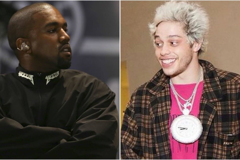 Kanye "Ye" West (l.) has taken another dig at his estranged wife Kim Kardashian's boyfriend Pete Davidson in a new song.