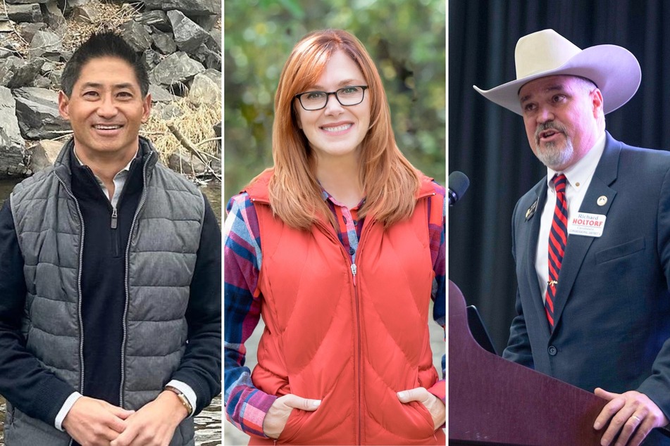 (From l. to r.): Peter Yu, Deborah Flora, and Richard Holtorf are three of the five candidates Lauren Boebert will face during the upcoming debate.