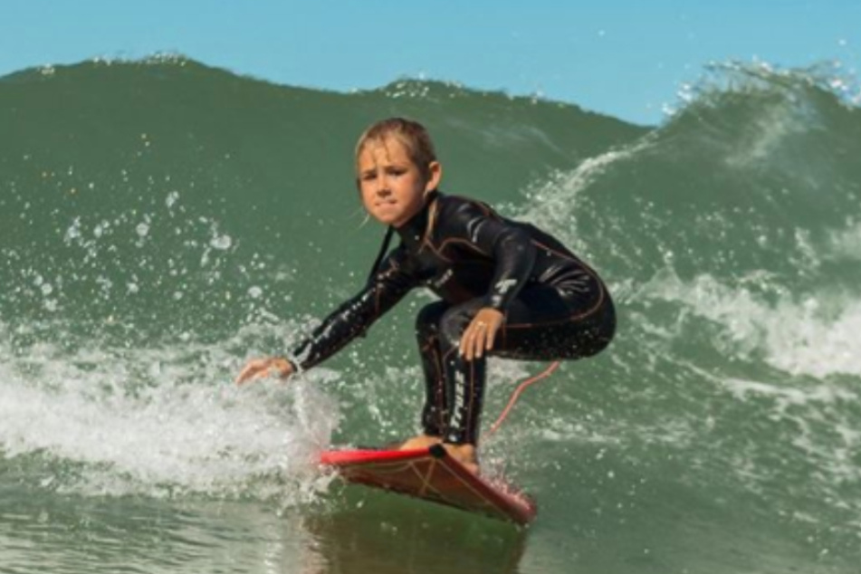 Sister Maria Clara also learned how to surf at a young age.