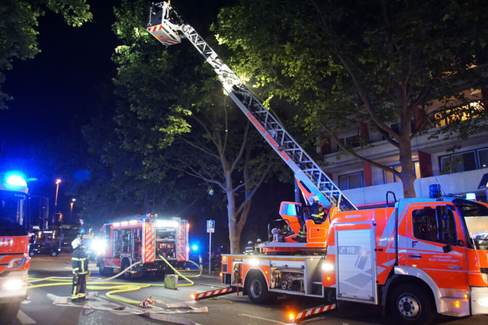 Die Feuerwehr im Einsatz.