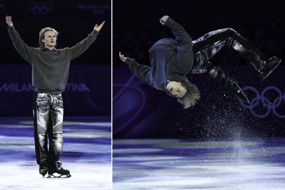 Winter Olympics: Malinin highlights mental health as Shaidorov dons panda suit in skating gala