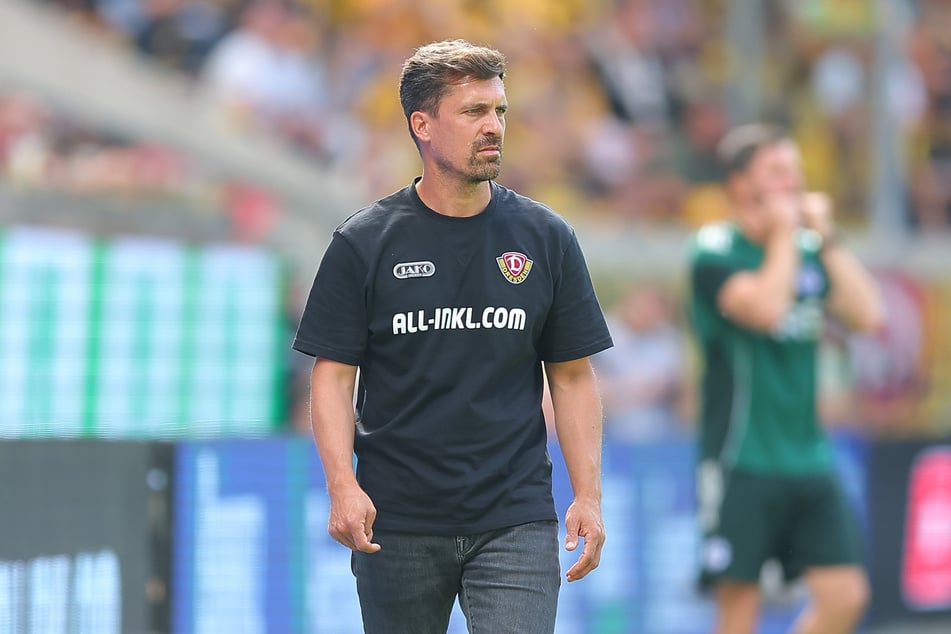 Dynamo-Trainer Thomas Stamm (42) fand klare Worte in Richtung seiner Spieler.
