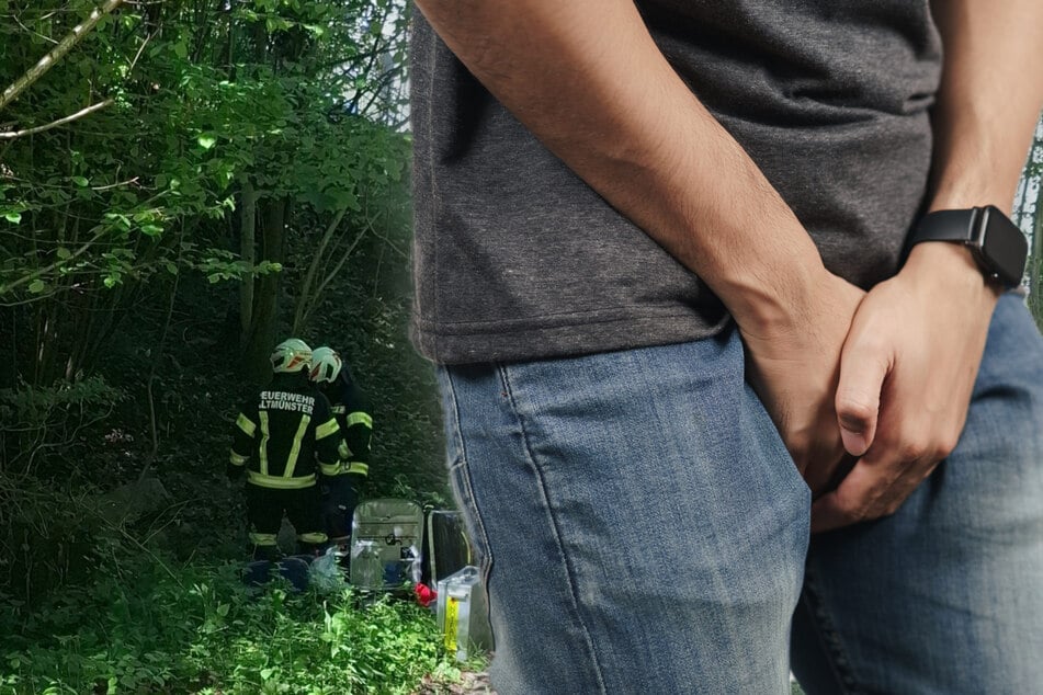 Toilettengang mit Folgen: 20-Jähriger stürzt beim Pinkeln Böschung hinab