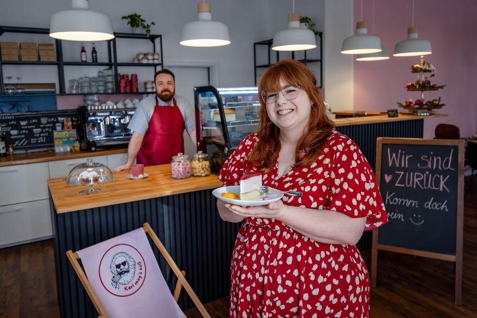 Alexander (35) und Franziska Schaub (33) eröffnen am Brühl im ehemaligen "Grundmanns Café" ihr zweites Café "Karl mag's süß".