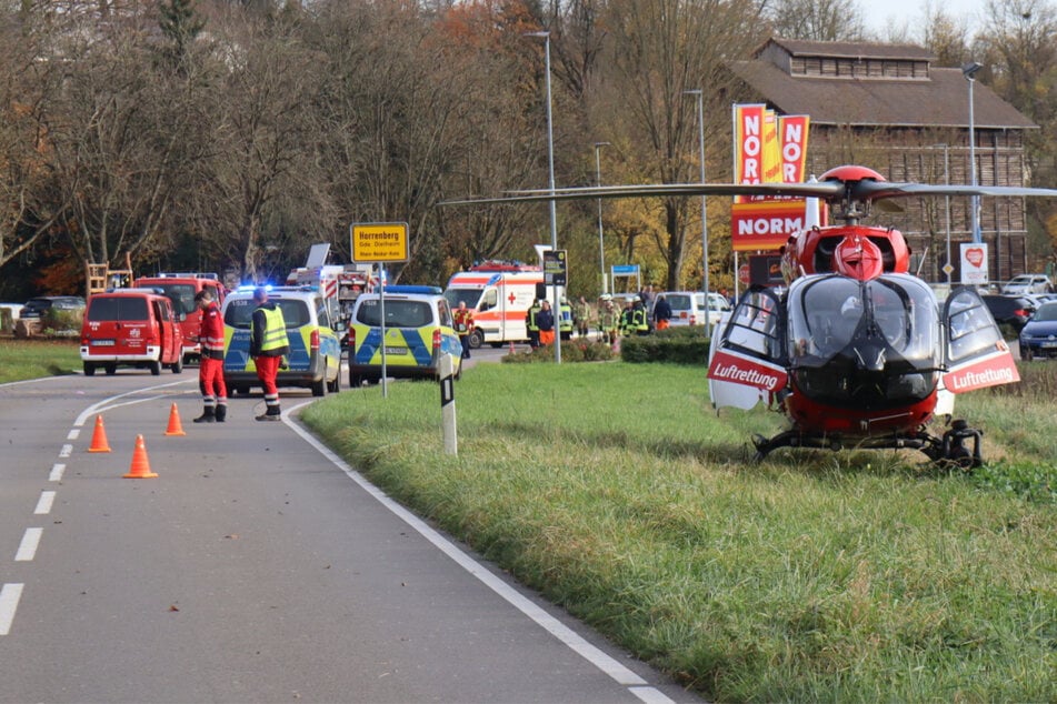 Ein Rettungshubschrauber kam am Mittwoch zum Einsatz.