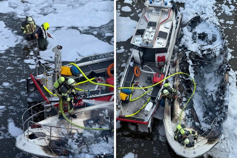 Im Juli brannte eine Yacht auf der Magdeburger Elbe. Nun wurde das Wrack geborgen. (Archivfoto)