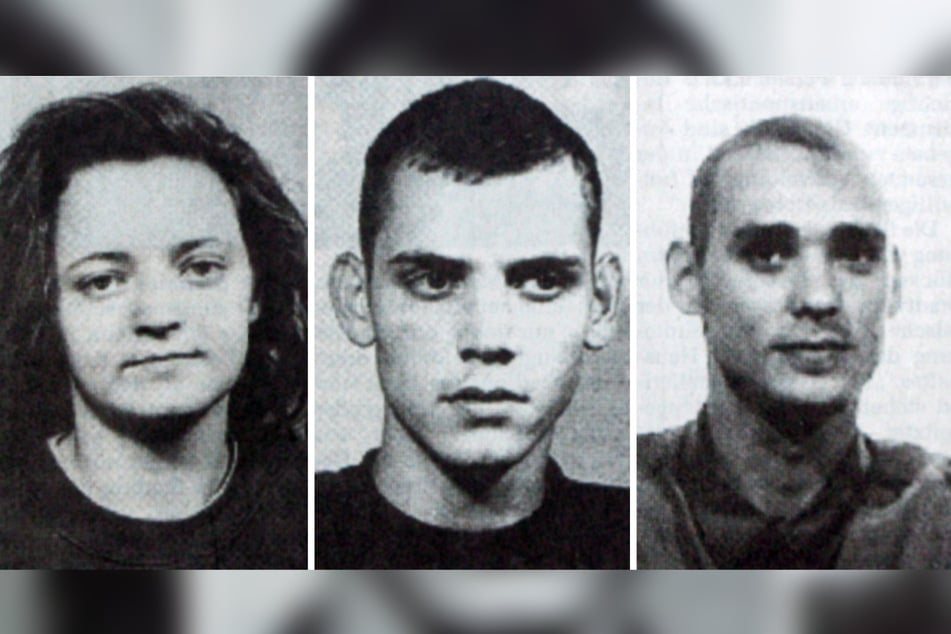 Die Terroristen Beate Zschäpe (51, v.l.), Uwe Böhnhardt (†34) und Uwe Mundlos (†38) liehen sich mit den Daten der Angeklagten 300 Filme aus.