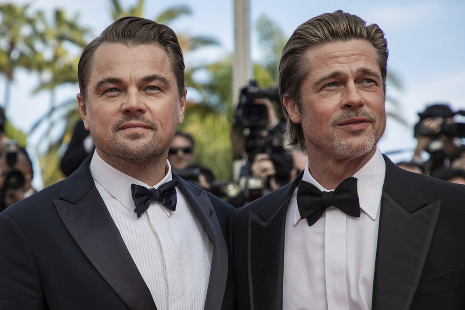 Die Schauspieler Leonardo DiCaprio (l) und Brad Pitt auf dem roten Teppich in Cannes.