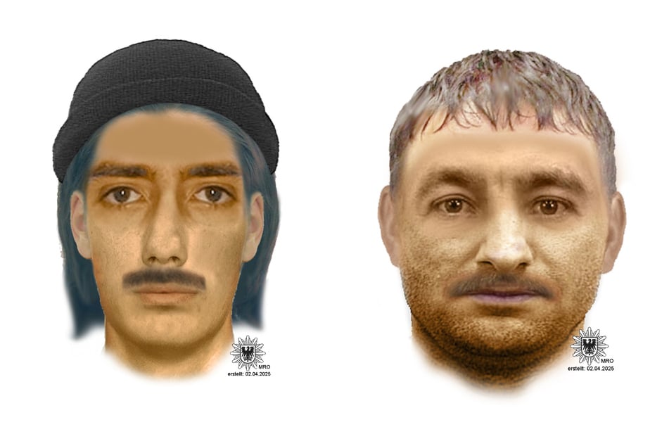 Mit diesen Phantombildern sucht die Polizei nach den Verdächtigen.