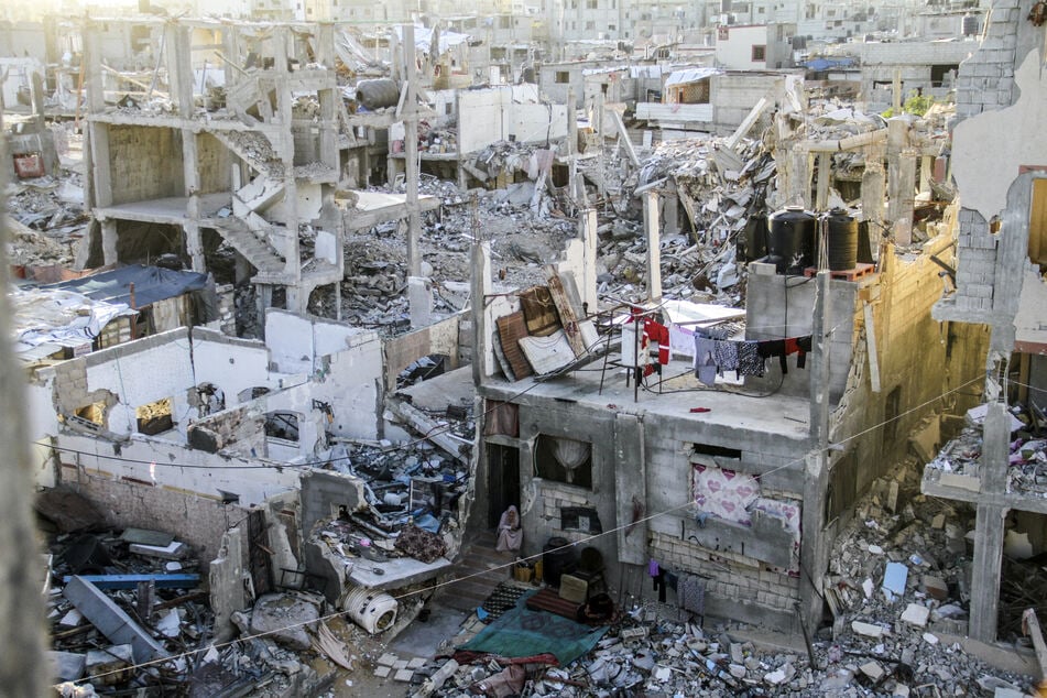 Blick auf einen Teil der zerstörten Stadt Dschabalija im nördlichen Gazastreifen.