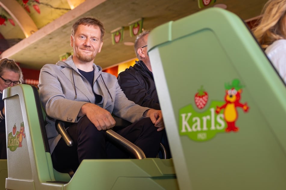 Zur Eröffnung von "Bettys Beerchen Boomerang" hat selbst der sächsische Ministerpräsident Michael Kretschmer (51, CDU) eine Runde gedreht. (Archivbild)