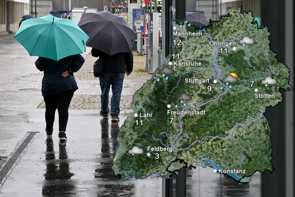 Der Regenschirm schadet am Mittwoch nicht. (Montage)