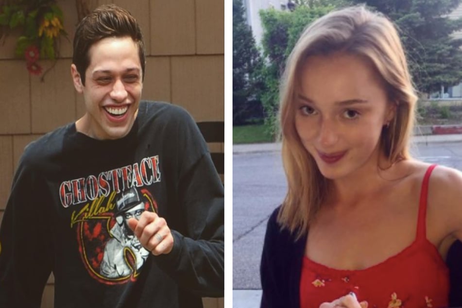 Pete Davidson (l.) and Phoebe Dynevor were spotted together in New York and England.