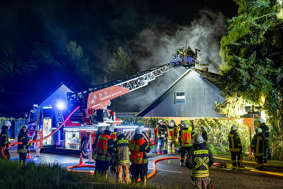 Die Feuerwehr hatte in Schmitten alle Hände voll zu tun.