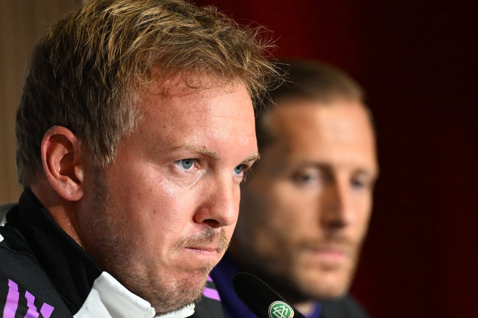 Bundestrainer Julian Nagelsmann (38) am Samstag auf der Pressekonferenz vor dem WM-Quali-Spiel gegen Nordirland.