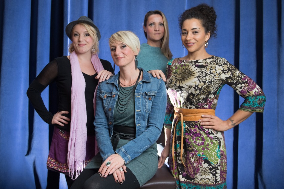 Die aktuelle Besetzung: Sabine Kaufmann (l-r), Nelly Palmowske, Silvana Mehnert und Nadja Benaissa, Sängerinnen der Dresdner a-capella-Band medlz.