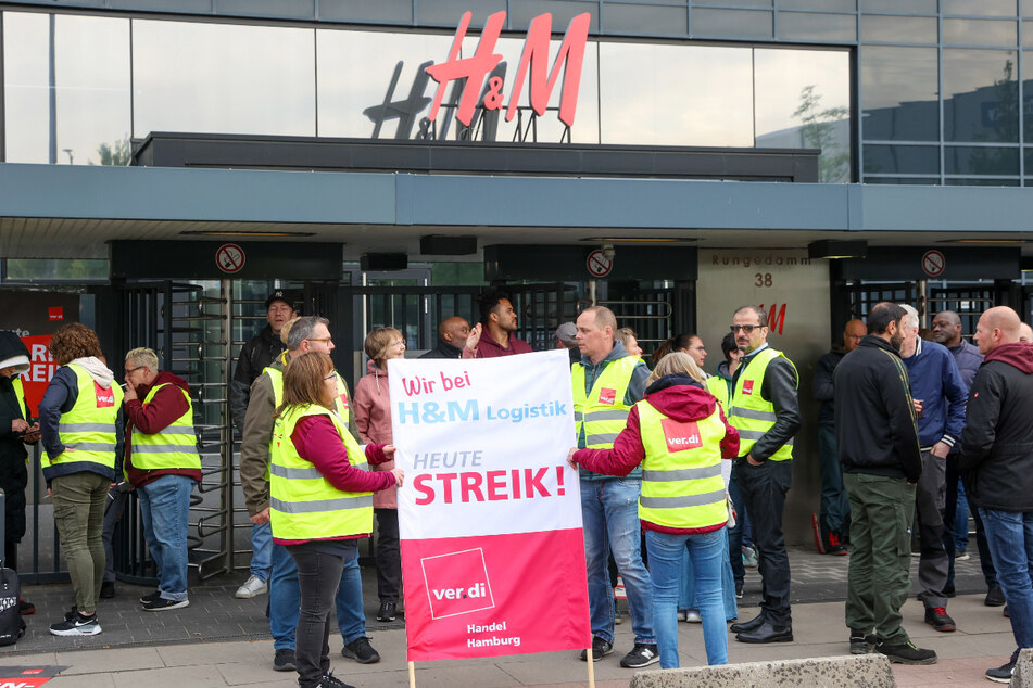 Auch das H&amp;M-Logistikzentrum in Hamburg-Allermöhe war vom Streik betroffen.