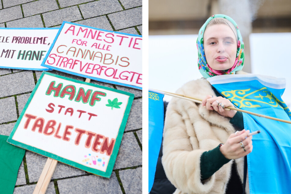 Berlin: Mit "Smoke-In" für schnelle Cannabis-Legalisierung: 420-Demo am Brandenburger Tor