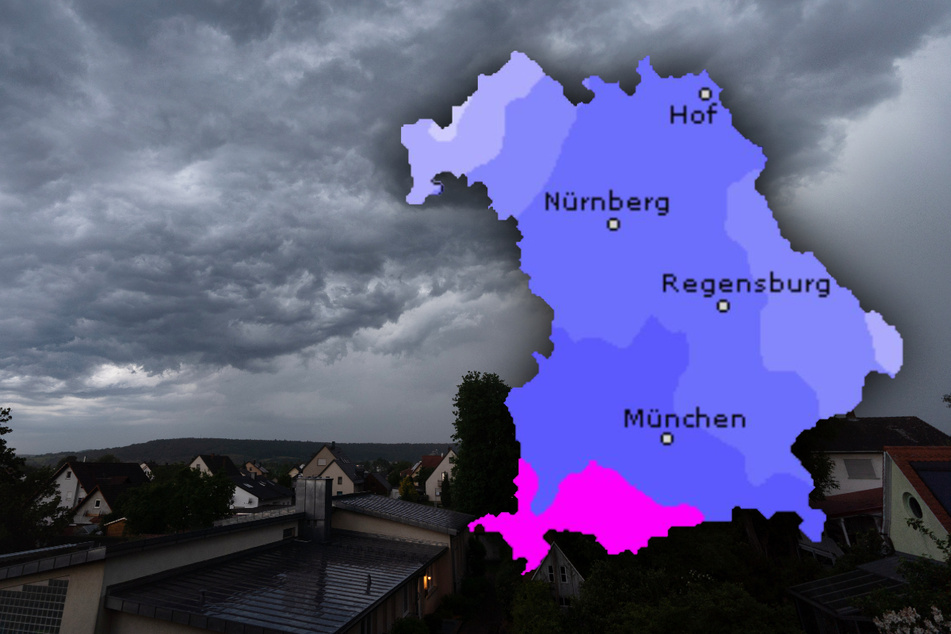 Das Wetter in Bayern wird ungemütlich: Im Freistaat kann es gebietsweise zu heftigen Unwettern kommen.
