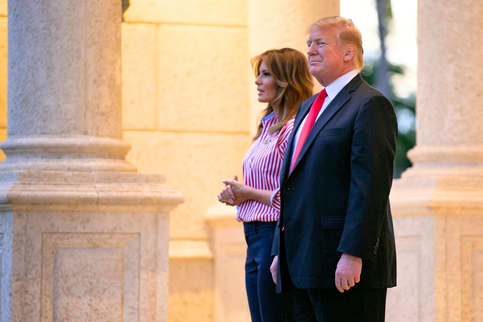 Melania Trump (l.) was spotted at an event with her husband Donald Trump (r.) on Saturday after staying noticeably absent from the public eye for some time.