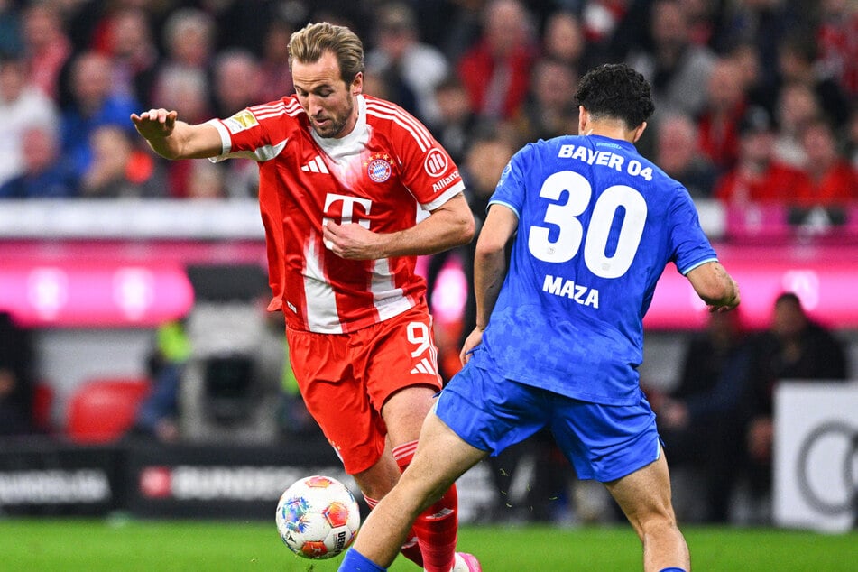 Bayern München mit Torjäger Harry Kane (links) und Bayer Leverkusen wo Youngster Ibrahim Maza (rechts) die Strippen zieht, könnten noch viermal in dieser Saison gegeneinander spielen.
