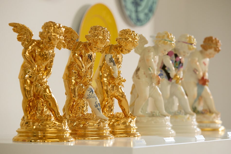 Die goldenen Engel setzen die 2019 begonnene Neu-Interpretation der historischen Cupido-Figur fort.