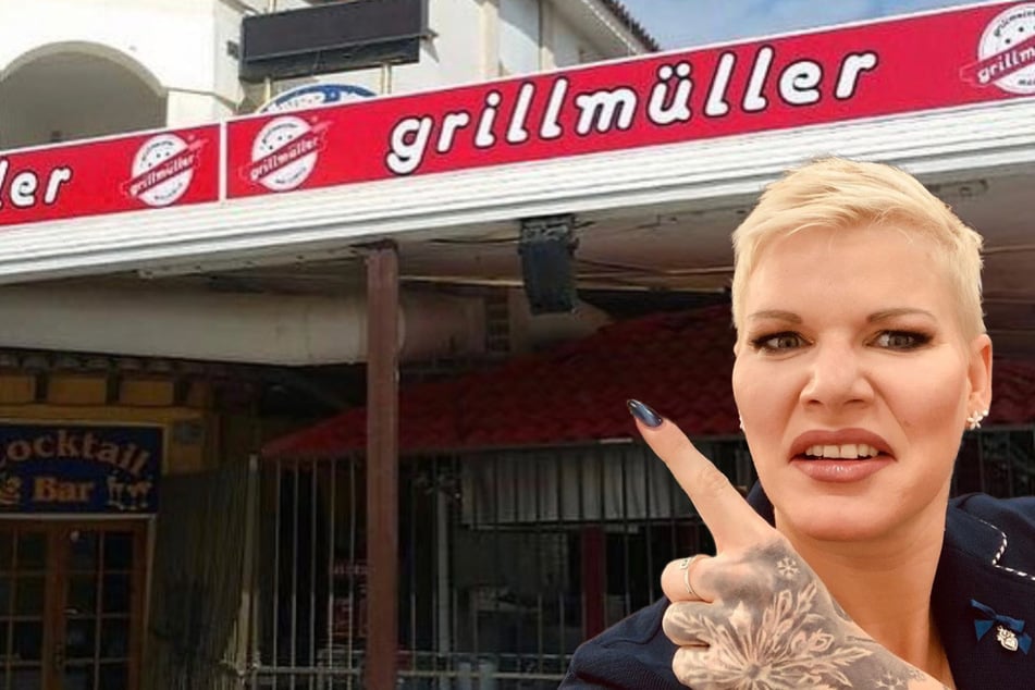 Melanie Müller (32) musste ihren "Grillmüller" wieder dichtmachen. (Bildmontage)