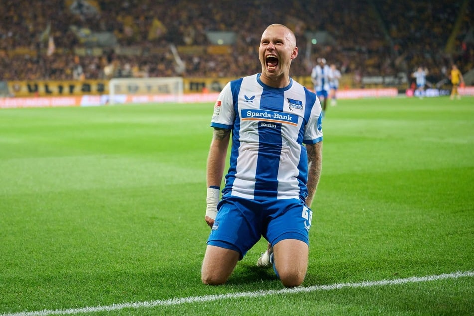 Herthas Jon Dagur Thorsteinsson avancierte am Samstagabend gegen Dresden mit einem Doppelpack zum Matchwinner.